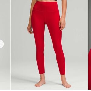 NWT Lululemon Aligns 24” Dark Red size 6